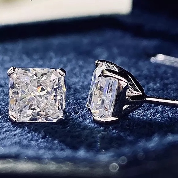 1ct Radiant Cut Earrings - Picture 14 of 16